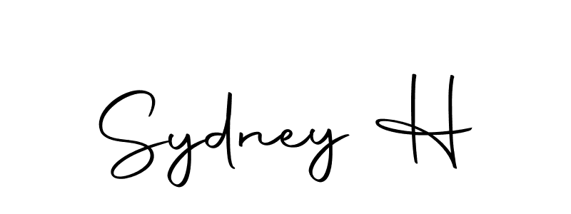 Design your own signature with our free online signature maker. With this signature software, you can create a handwritten (Autography-DOLnW) signature for name Sydney H. Sydney H signature style 10 images and pictures png