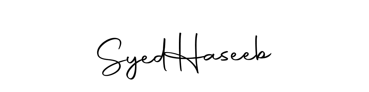 How to make Syed  Haseeb name signature. Use Autography-DOLnW style for creating short signs online. This is the latest handwritten sign. Syed  Haseeb signature style 10 images and pictures png