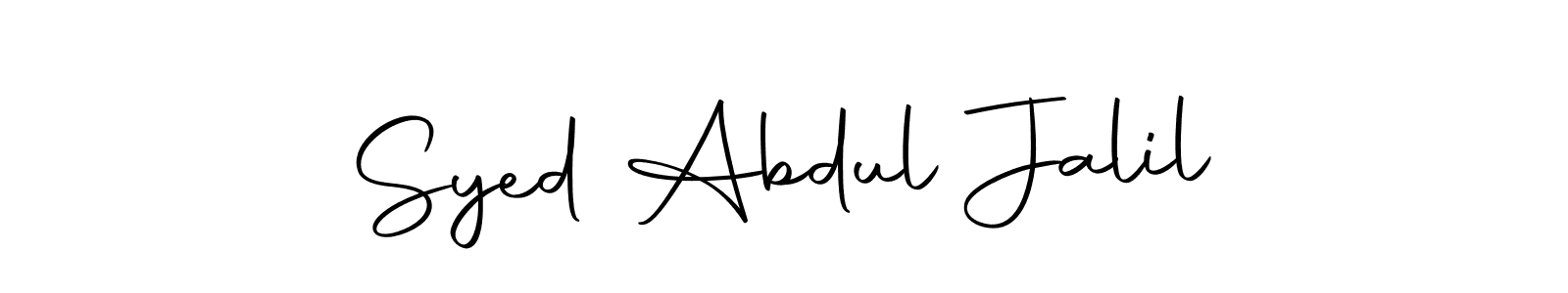 Use a signature maker to create a handwritten signature online. With this signature software, you can design (Autography-DOLnW) your own signature for name Syed Abdul Jalil. Syed Abdul Jalil signature style 10 images and pictures png
