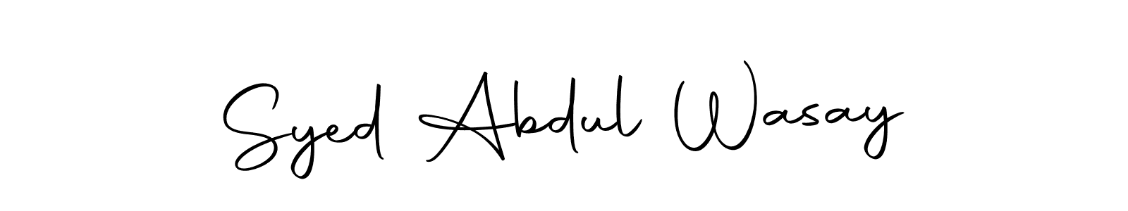 Make a beautiful signature design for name Syed Abdul Wasay. Use this online signature maker to create a handwritten signature for free. Syed Abdul Wasay signature style 10 images and pictures png