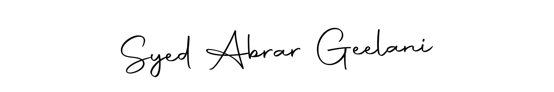 Similarly Autography-DOLnW is the best handwritten signature design. Signature creator online .You can use it as an online autograph creator for name Syed Abrar Geelani. Syed Abrar Geelani signature style 10 images and pictures png