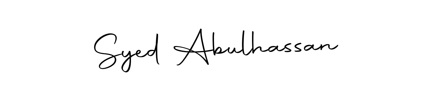 How to make Syed Abulhassan name signature. Use Autography-DOLnW style for creating short signs online. This is the latest handwritten sign. Syed Abulhassan signature style 10 images and pictures png