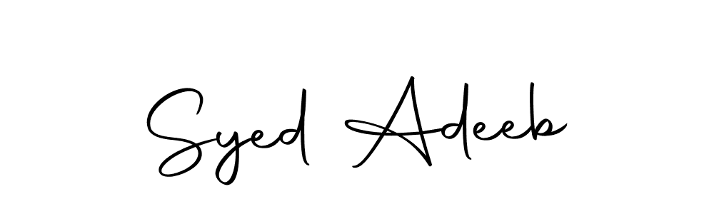 Also we have Syed Adeeb name is the best signature style. Create professional handwritten signature collection using Autography-DOLnW autograph style. Syed Adeeb signature style 10 images and pictures png