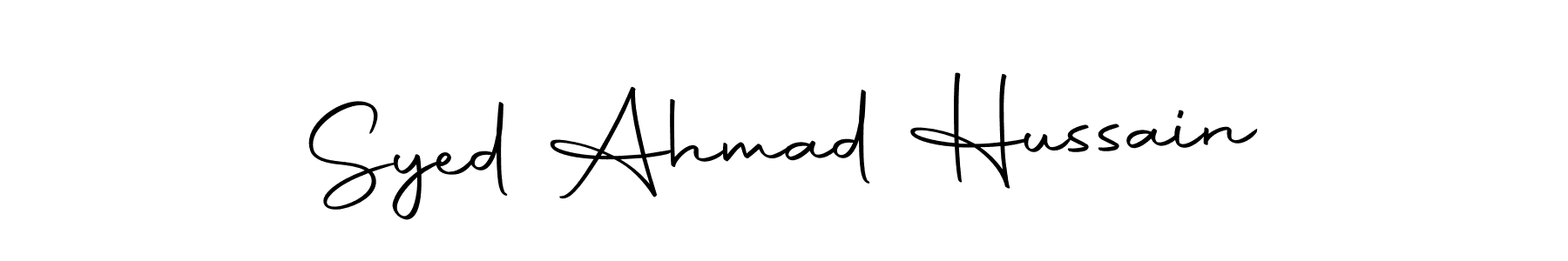 Make a beautiful signature design for name Syed Ahmad Hussain. Use this online signature maker to create a handwritten signature for free. Syed Ahmad Hussain signature style 10 images and pictures png