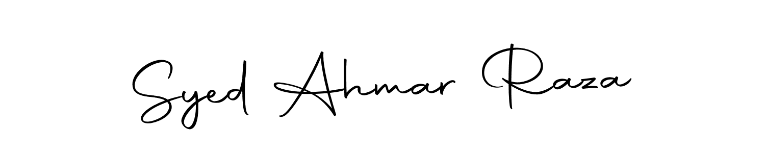 How to make Syed Ahmar Raza name signature. Use Autography-DOLnW style for creating short signs online. This is the latest handwritten sign. Syed Ahmar Raza signature style 10 images and pictures png