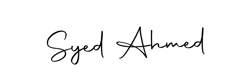 Syed Ahmed stylish signature style. Best Handwritten Sign (Autography-DOLnW) for my name. Handwritten Signature Collection Ideas for my name Syed Ahmed. Syed Ahmed signature style 10 images and pictures png