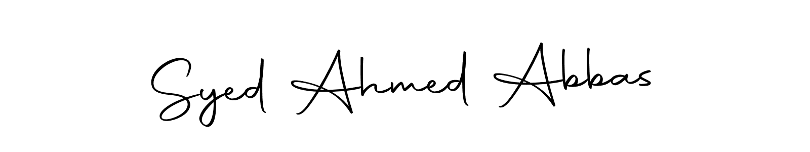 Design your own signature with our free online signature maker. With this signature software, you can create a handwritten (Autography-DOLnW) signature for name Syed Ahmed Abbas. Syed Ahmed Abbas signature style 10 images and pictures png