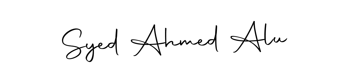 Create a beautiful signature design for name Syed Ahmed Alu. With this signature (Autography-DOLnW) fonts, you can make a handwritten signature for free. Syed Ahmed Alu signature style 10 images and pictures png