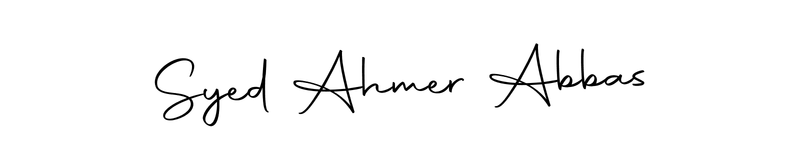 You can use this online signature creator to create a handwritten signature for the name Syed Ahmer Abbas. This is the best online autograph maker. Syed Ahmer Abbas signature style 10 images and pictures png