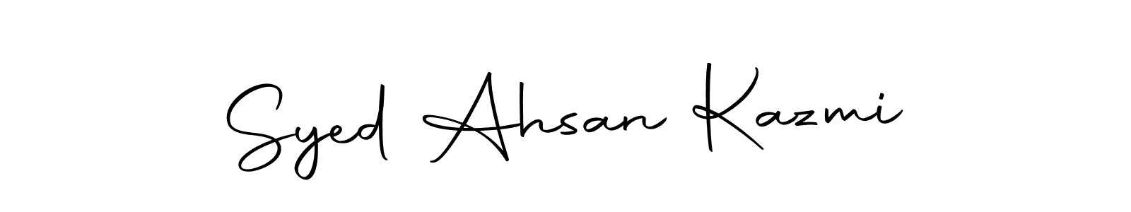 Create a beautiful signature design for name Syed Ahsan Kazmi. With this signature (Autography-DOLnW) fonts, you can make a handwritten signature for free. Syed Ahsan Kazmi signature style 10 images and pictures png