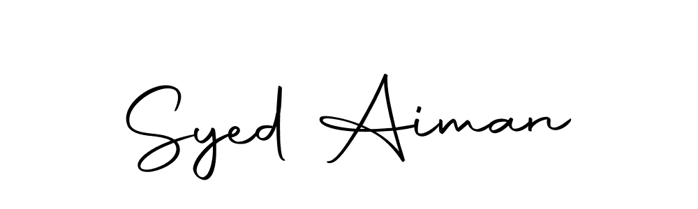 You can use this online signature creator to create a handwritten signature for the name Syed Aiman. This is the best online autograph maker. Syed Aiman signature style 10 images and pictures png