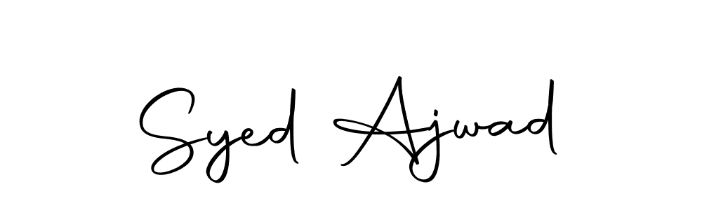 Also we have Syed Ajwad name is the best signature style. Create professional handwritten signature collection using Autography-DOLnW autograph style. Syed Ajwad signature style 10 images and pictures png