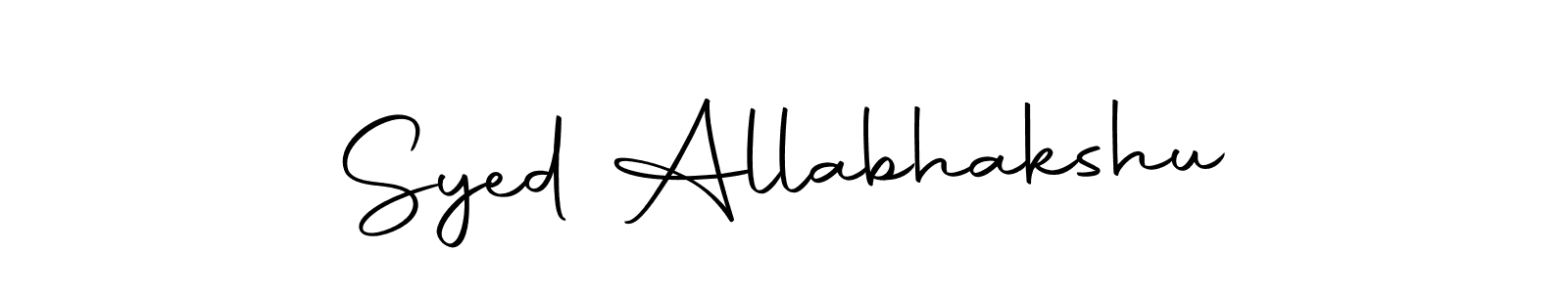 You can use this online signature creator to create a handwritten signature for the name Syed Allabhakshu. This is the best online autograph maker. Syed Allabhakshu signature style 10 images and pictures png