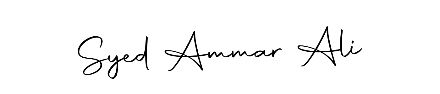 You can use this online signature creator to create a handwritten signature for the name Syed Ammar Ali. This is the best online autograph maker. Syed Ammar Ali signature style 10 images and pictures png