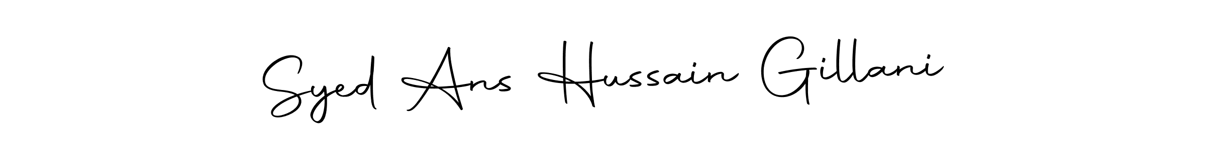 You should practise on your own different ways (Autography-DOLnW) to write your name (Syed Ans Hussain Gillani) in signature. don't let someone else do it for you. Syed Ans Hussain Gillani signature style 10 images and pictures png