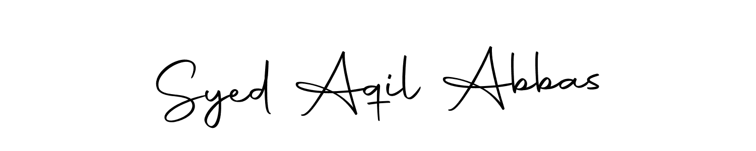 You can use this online signature creator to create a handwritten signature for the name Syed Aqil Abbas. This is the best online autograph maker. Syed Aqil Abbas signature style 10 images and pictures png