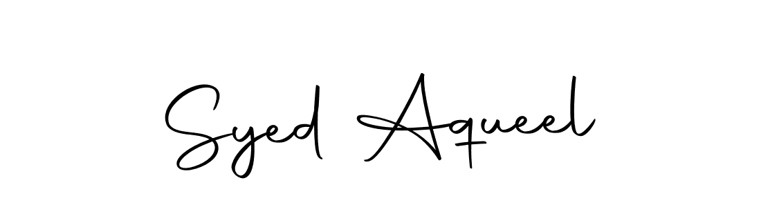 Make a short Syed Aqueel signature style. Manage your documents anywhere anytime using Autography-DOLnW. Create and add eSignatures, submit forms, share and send files easily. Syed Aqueel signature style 10 images and pictures png