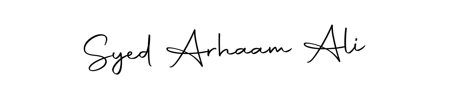 You should practise on your own different ways (Autography-DOLnW) to write your name (Syed Arhaam Ali) in signature. don't let someone else do it for you. Syed Arhaam Ali signature style 10 images and pictures png