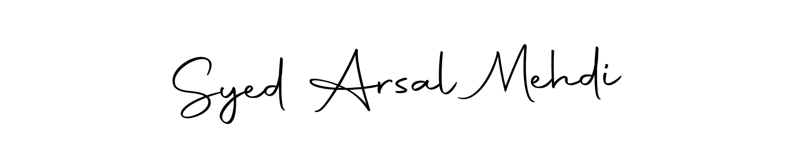 How to make Syed Arsal Mehdi signature? Autography-DOLnW is a professional autograph style. Create handwritten signature for Syed Arsal Mehdi name. Syed Arsal Mehdi signature style 10 images and pictures png