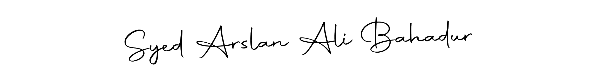 Use a signature maker to create a handwritten signature online. With this signature software, you can design (Autography-DOLnW) your own signature for name Syed Arslan Ali Bahadur. Syed Arslan Ali Bahadur signature style 10 images and pictures png