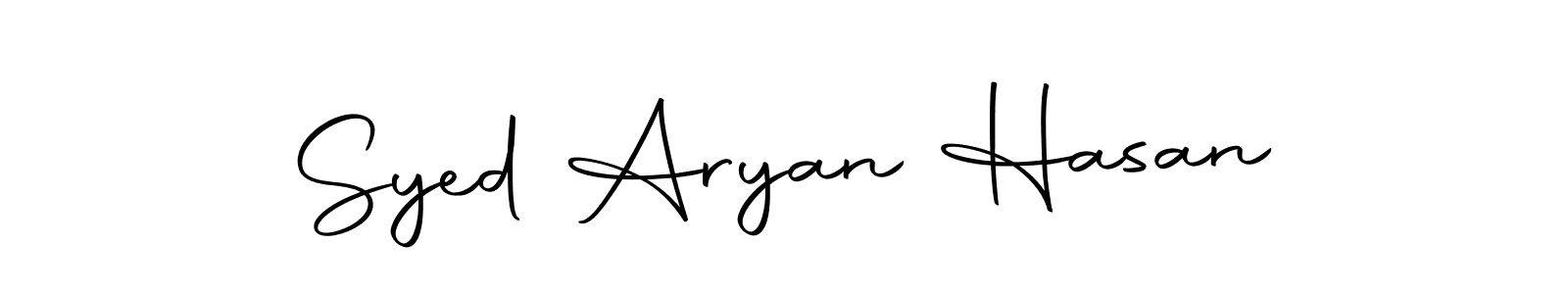 Make a beautiful signature design for name Syed Aryan Hasan. Use this online signature maker to create a handwritten signature for free. Syed Aryan Hasan signature style 10 images and pictures png