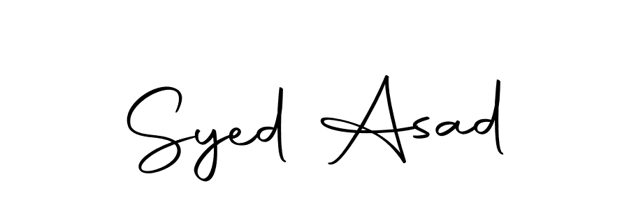 Use a signature maker to create a handwritten signature online. With this signature software, you can design (Autography-DOLnW) your own signature for name Syed Asad. Syed Asad signature style 10 images and pictures png