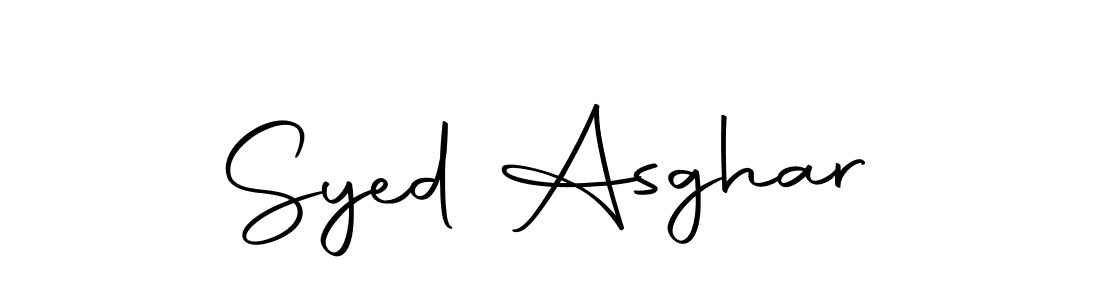You should practise on your own different ways (Autography-DOLnW) to write your name (Syed Asghar) in signature. don't let someone else do it for you. Syed Asghar signature style 10 images and pictures png
