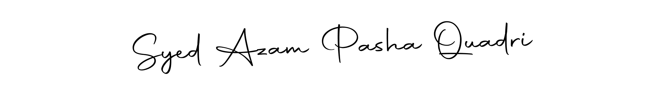 How to make Syed Azam Pasha Quadri name signature. Use Autography-DOLnW style for creating short signs online. This is the latest handwritten sign. Syed Azam Pasha Quadri signature style 10 images and pictures png