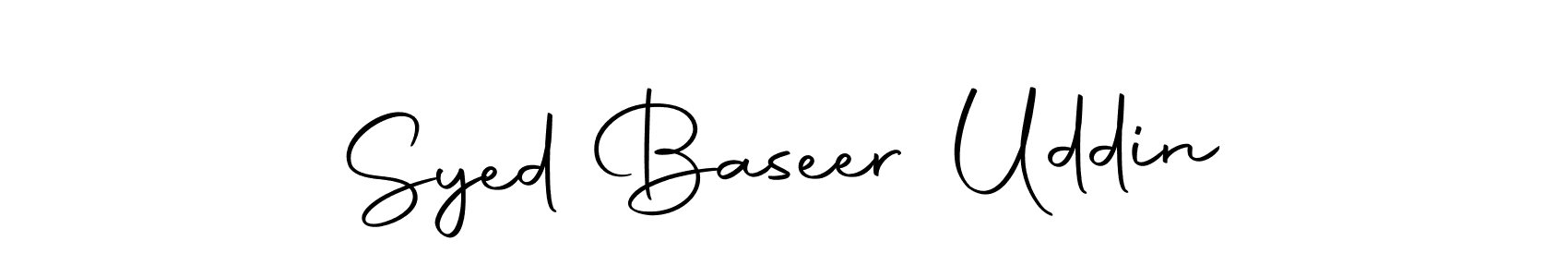 Design your own signature with our free online signature maker. With this signature software, you can create a handwritten (Autography-DOLnW) signature for name Syed Baseer Uddin. Syed Baseer Uddin signature style 10 images and pictures png