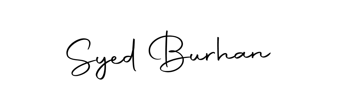 How to make Syed Burhan name signature. Use Autography-DOLnW style for creating short signs online. This is the latest handwritten sign. Syed Burhan signature style 10 images and pictures png