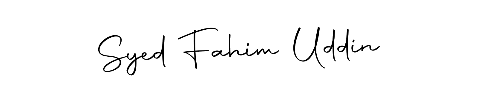 Also we have Syed Fahim Uddin name is the best signature style. Create professional handwritten signature collection using Autography-DOLnW autograph style. Syed Fahim Uddin signature style 10 images and pictures png