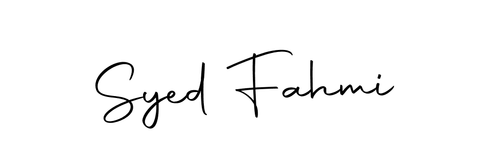 Design your own signature with our free online signature maker. With this signature software, you can create a handwritten (Autography-DOLnW) signature for name Syed Fahmi. Syed Fahmi signature style 10 images and pictures png