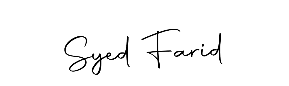 Make a beautiful signature design for name Syed Farid. With this signature (Autography-DOLnW) style, you can create a handwritten signature for free. Syed Farid signature style 10 images and pictures png