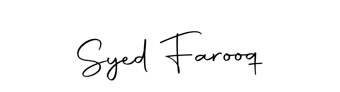 Use a signature maker to create a handwritten signature online. With this signature software, you can design (Autography-DOLnW) your own signature for name Syed Farooq. Syed Farooq signature style 10 images and pictures png