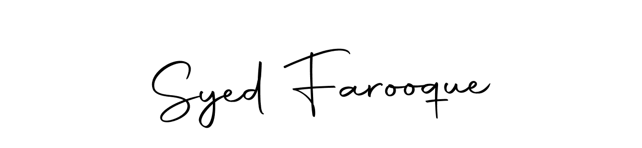 Make a beautiful signature design for name Syed Farooque. Use this online signature maker to create a handwritten signature for free. Syed Farooque signature style 10 images and pictures png