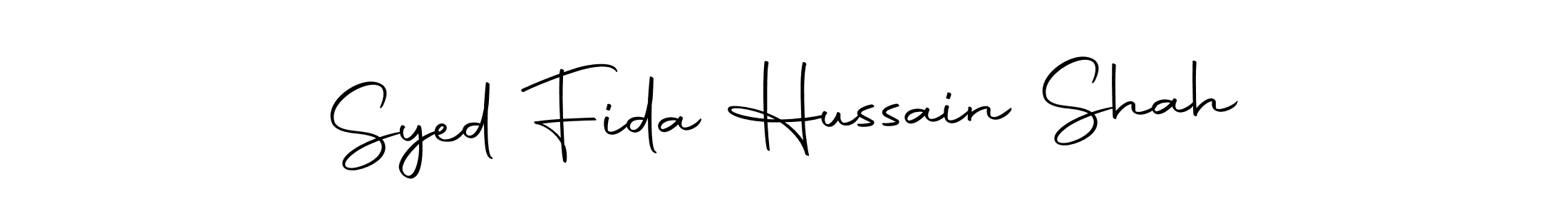 Make a short Syed Fida Hussain Shah signature style. Manage your documents anywhere anytime using Autography-DOLnW. Create and add eSignatures, submit forms, share and send files easily. Syed Fida Hussain Shah signature style 10 images and pictures png