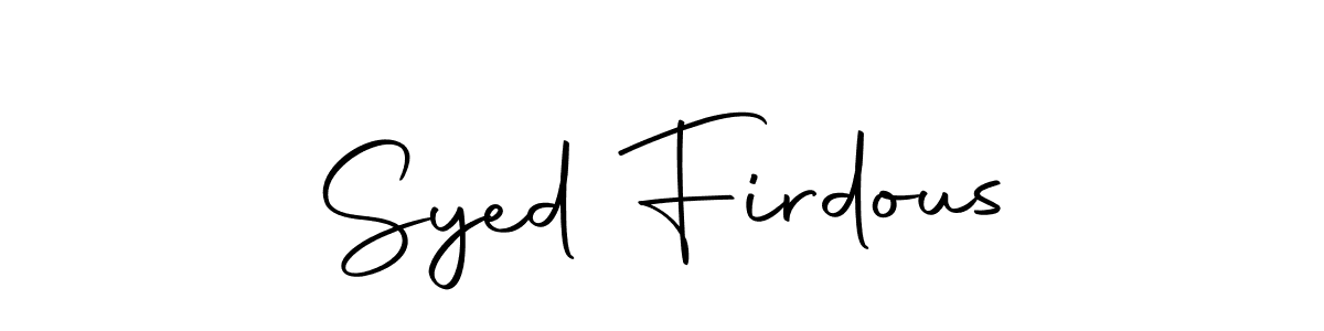 Create a beautiful signature design for name Syed Firdous. With this signature (Autography-DOLnW) fonts, you can make a handwritten signature for free. Syed Firdous signature style 10 images and pictures png