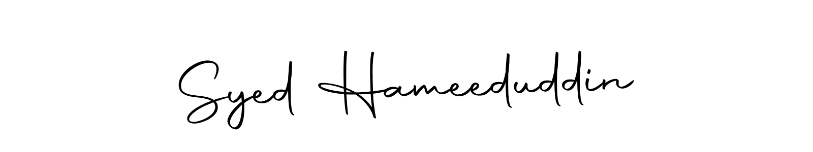 Similarly Autography-DOLnW is the best handwritten signature design. Signature creator online .You can use it as an online autograph creator for name Syed Hameeduddin. Syed Hameeduddin signature style 10 images and pictures png