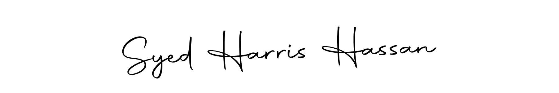 Autography-DOLnW is a professional signature style that is perfect for those who want to add a touch of class to their signature. It is also a great choice for those who want to make their signature more unique. Get Syed Harris Hassan name to fancy signature for free. Syed Harris Hassan signature style 10 images and pictures png