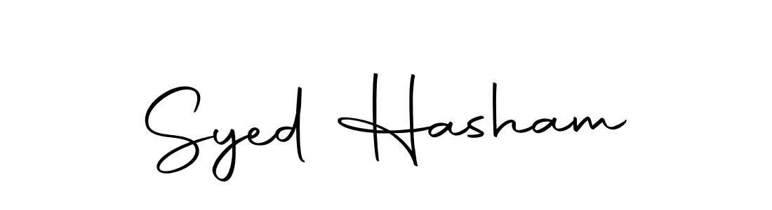 Make a beautiful signature design for name Syed Hasham. With this signature (Autography-DOLnW) style, you can create a handwritten signature for free. Syed Hasham signature style 10 images and pictures png