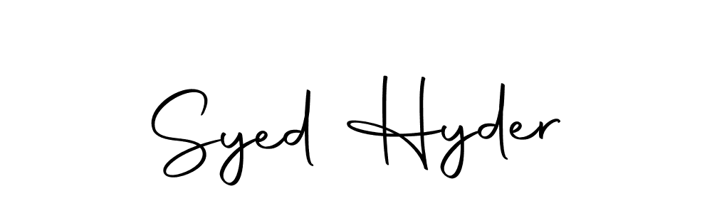 Create a beautiful signature design for name Syed Hyder. With this signature (Autography-DOLnW) fonts, you can make a handwritten signature for free. Syed Hyder signature style 10 images and pictures png
