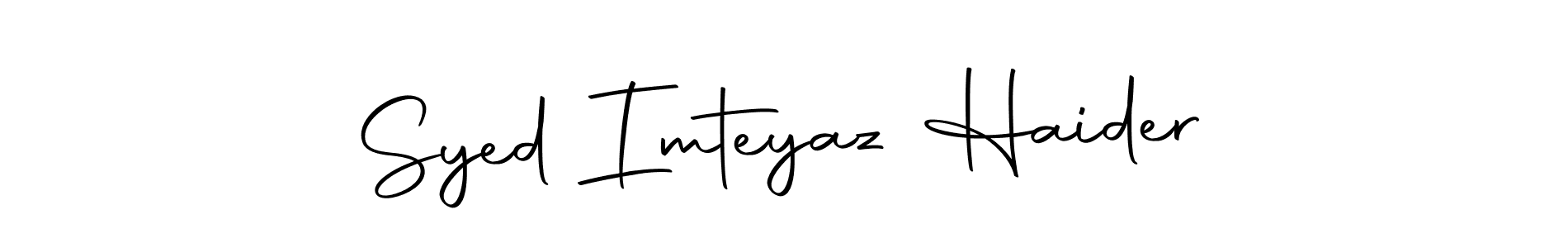 How to make Syed Imteyaz Haider name signature. Use Autography-DOLnW style for creating short signs online. This is the latest handwritten sign. Syed Imteyaz Haider signature style 10 images and pictures png