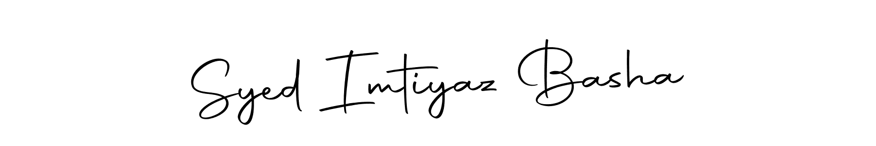 How to make Syed Imtiyaz Basha name signature. Use Autography-DOLnW style for creating short signs online. This is the latest handwritten sign. Syed Imtiyaz Basha signature style 10 images and pictures png