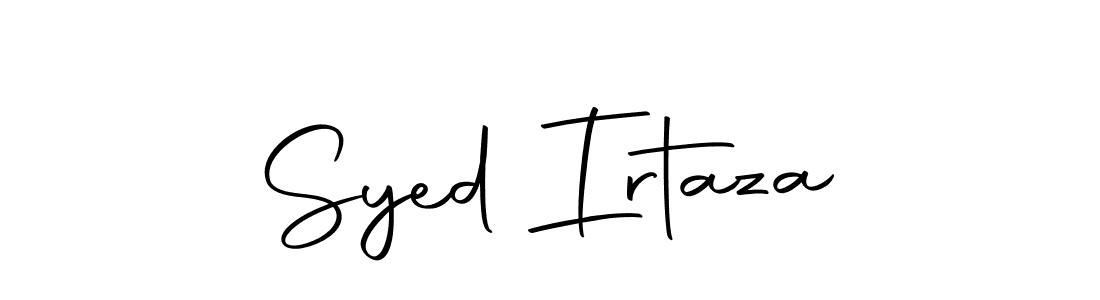 How to make Syed Irtaza name signature. Use Autography-DOLnW style for creating short signs online. This is the latest handwritten sign. Syed Irtaza signature style 10 images and pictures png