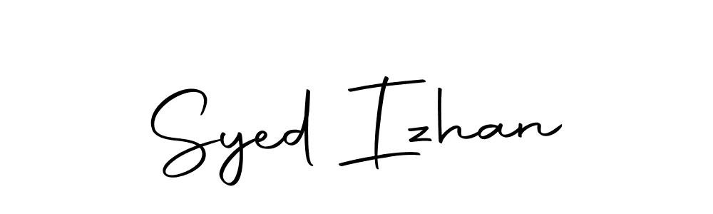 How to make Syed Izhan name signature. Use Autography-DOLnW style for creating short signs online. This is the latest handwritten sign. Syed Izhan signature style 10 images and pictures png