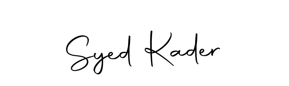 How to make Syed Kader name signature. Use Autography-DOLnW style for creating short signs online. This is the latest handwritten sign. Syed Kader signature style 10 images and pictures png