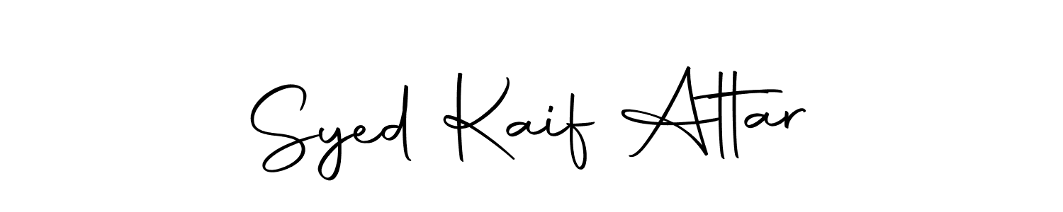 How to make Syed Kaif Attar name signature. Use Autography-DOLnW style for creating short signs online. This is the latest handwritten sign. Syed Kaif Attar signature style 10 images and pictures png