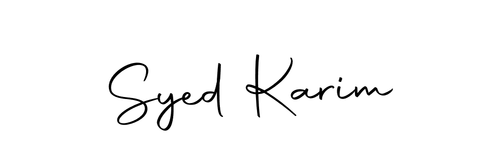 Create a beautiful signature design for name Syed Karim. With this signature (Autography-DOLnW) fonts, you can make a handwritten signature for free. Syed Karim signature style 10 images and pictures png