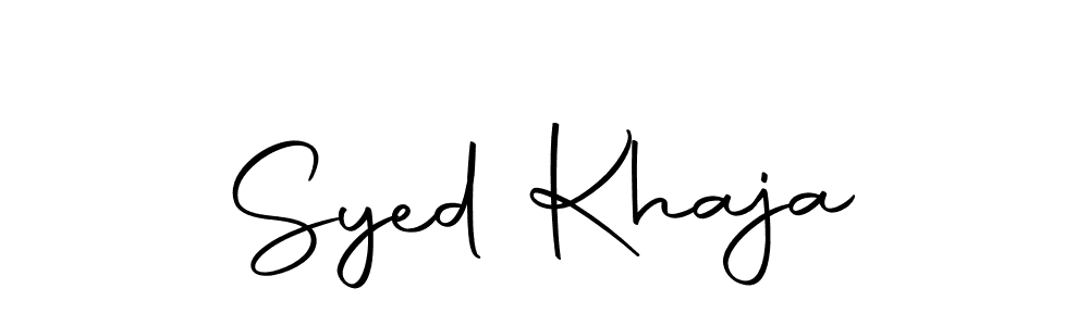 Use a signature maker to create a handwritten signature online. With this signature software, you can design (Autography-DOLnW) your own signature for name Syed Khaja. Syed Khaja signature style 10 images and pictures png