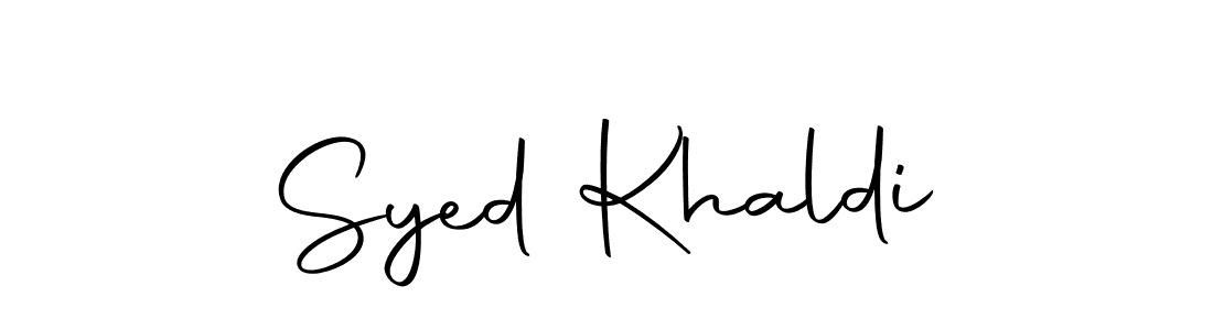 How to make Syed Khaldi name signature. Use Autography-DOLnW style for creating short signs online. This is the latest handwritten sign. Syed Khaldi signature style 10 images and pictures png